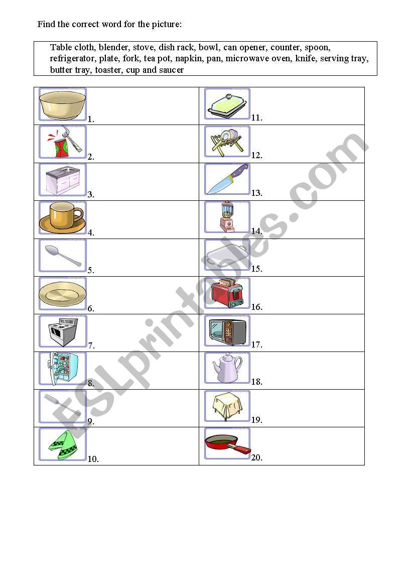 House worksheet