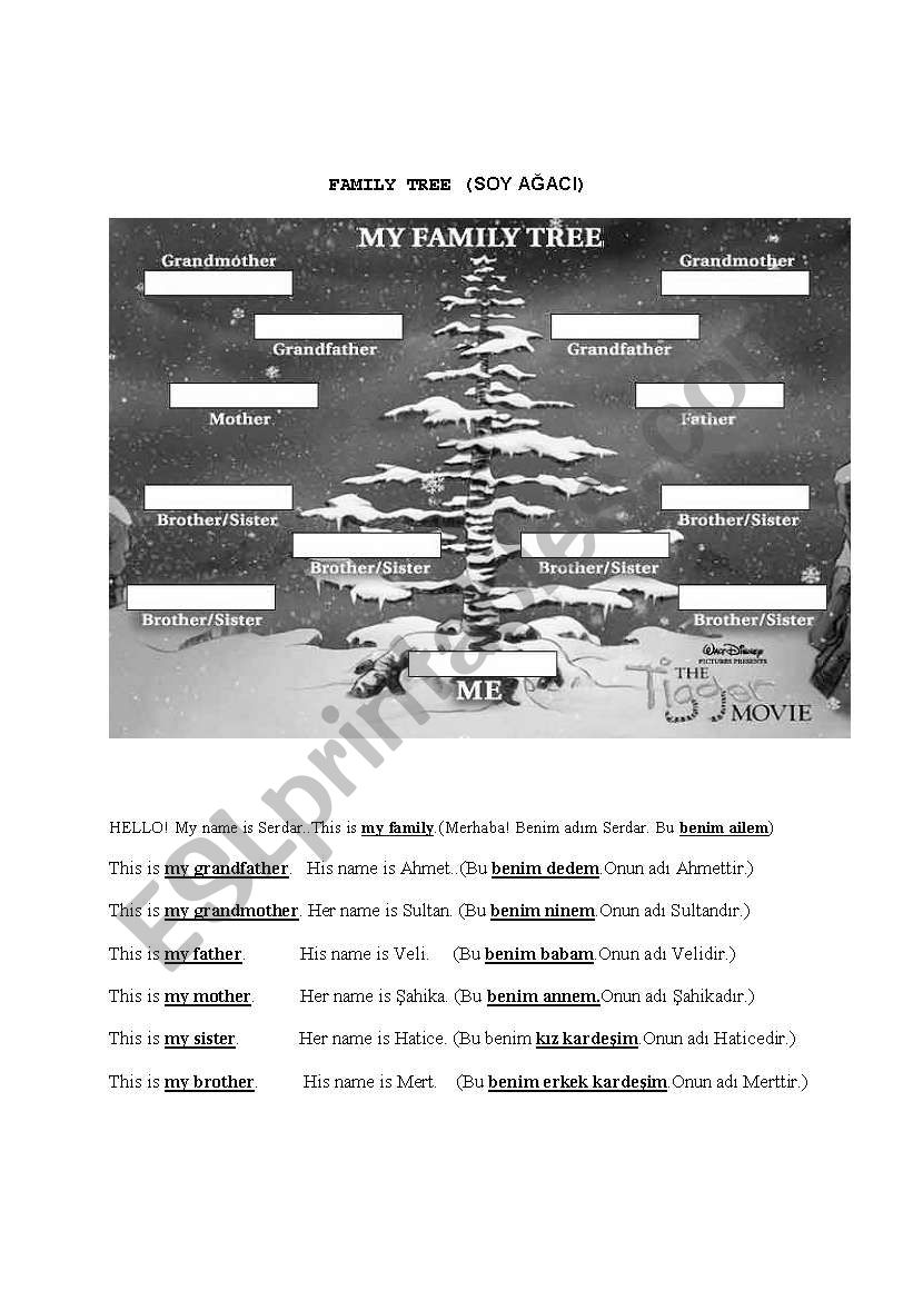 family tree worksheet