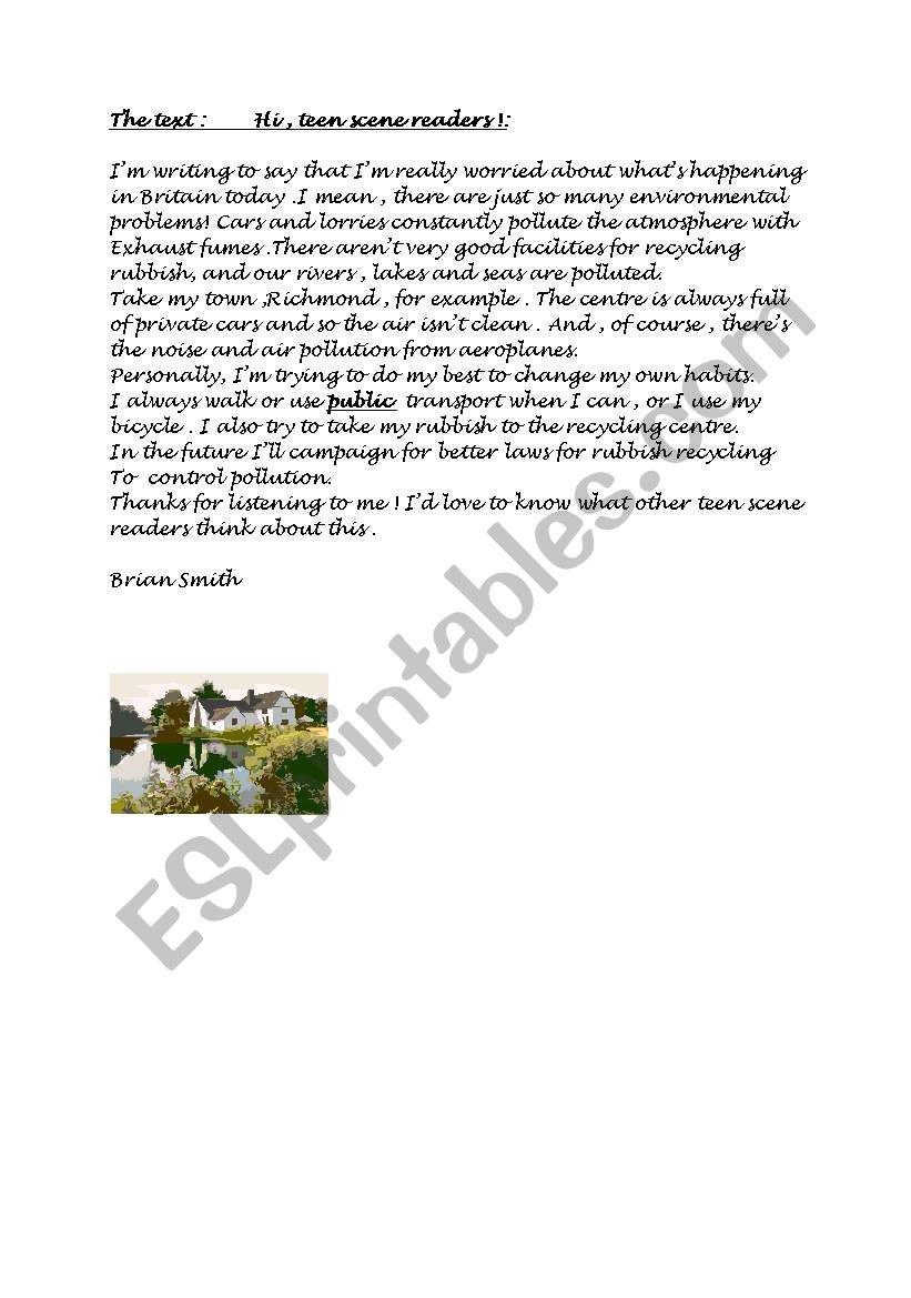 text related to 8th form test n 2