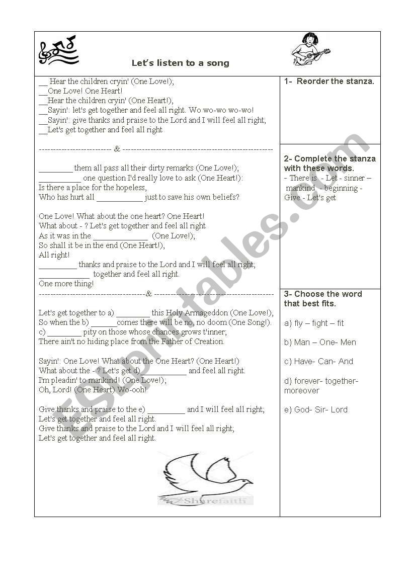 marley  worksheet