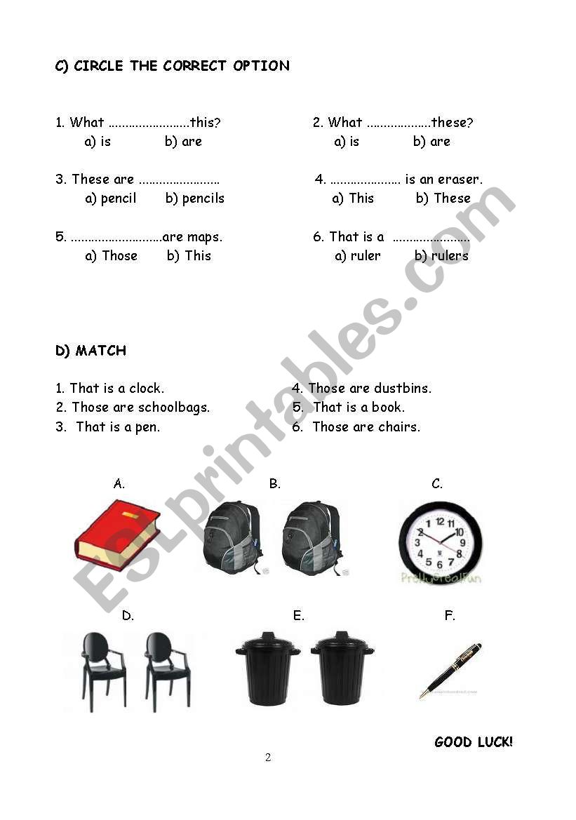 THIS/THAT/THESE/THOSE worksheet