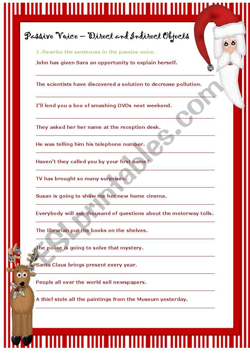 Passive voice worksheet