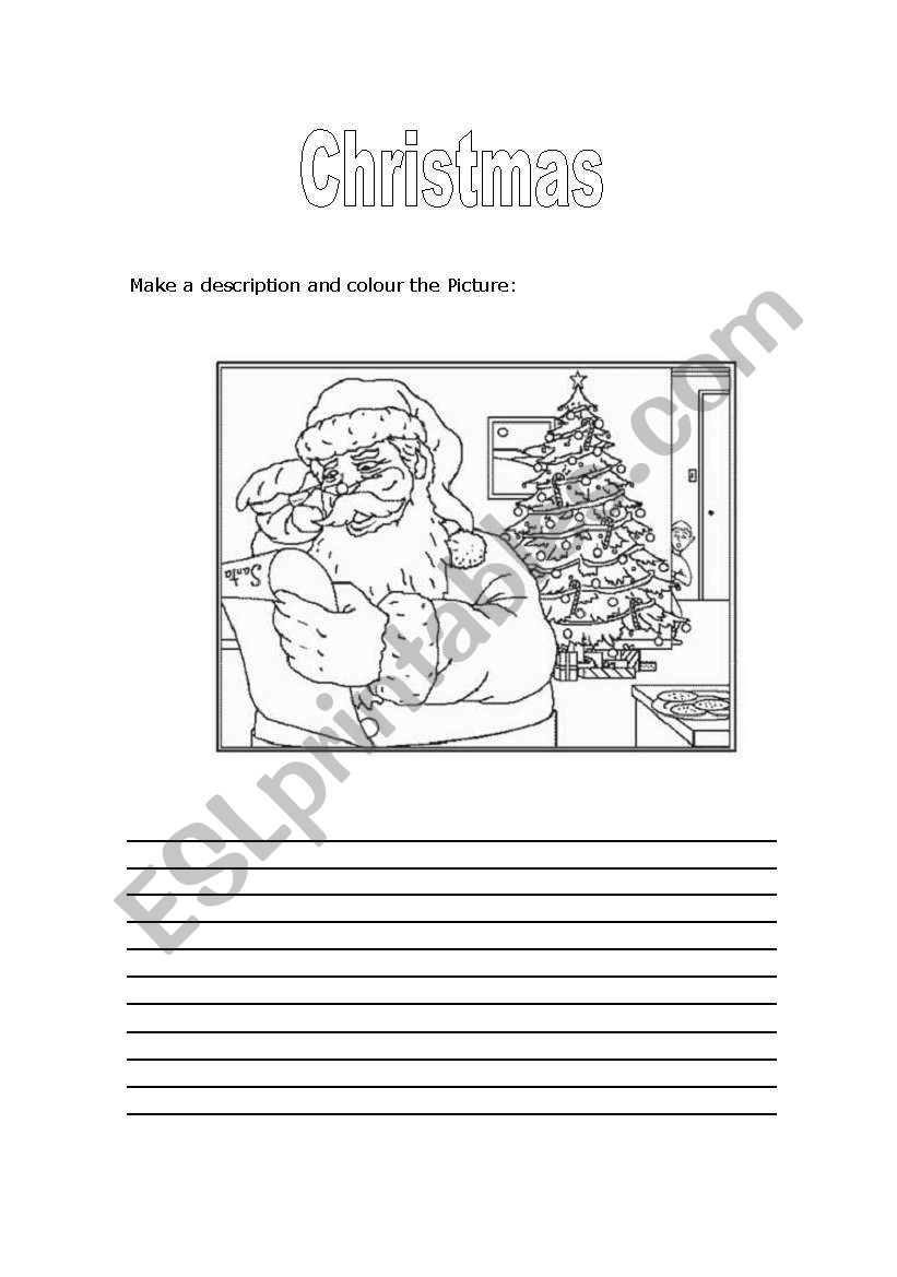 Christmas description and coloring