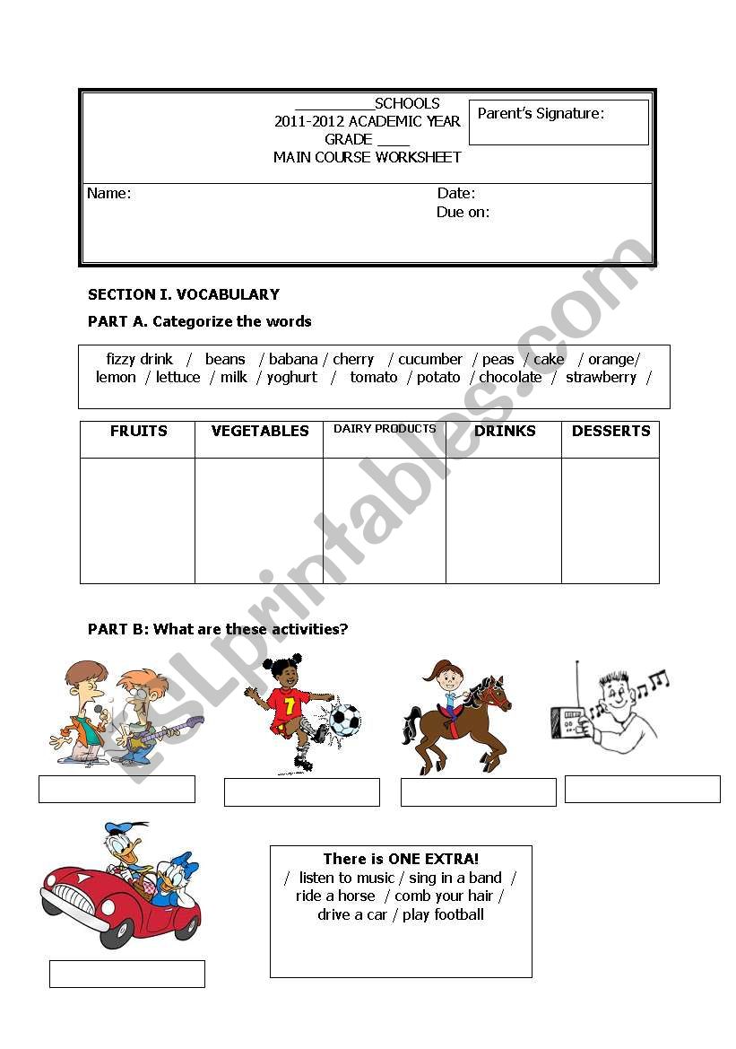 Countable and Uncountable worksheet