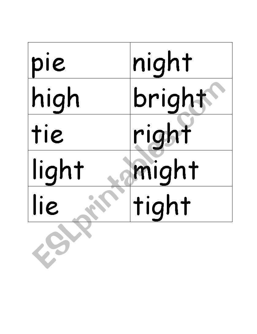 Long Vovel worksheet