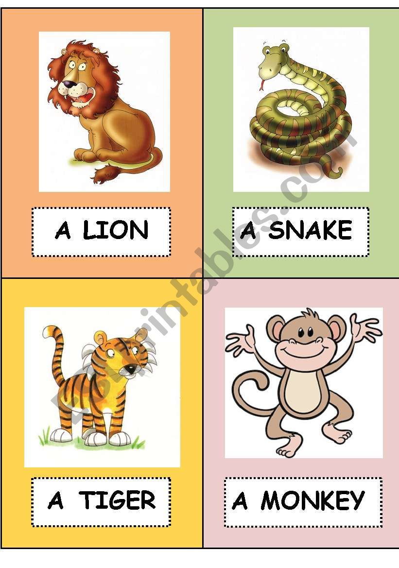 wild-animal-flashcards-esl-worksheet-by-zapja