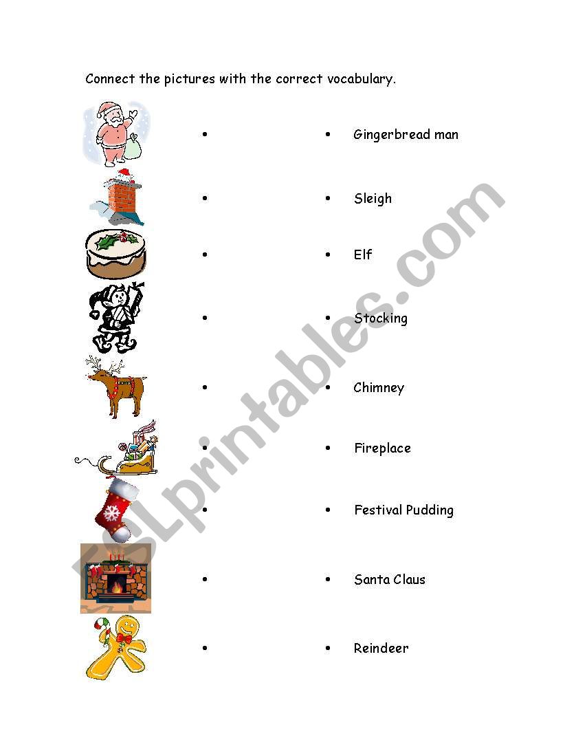 Christmas Matching worksheet