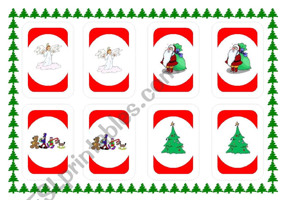 Xmas Oh No! (red cards) worksheet