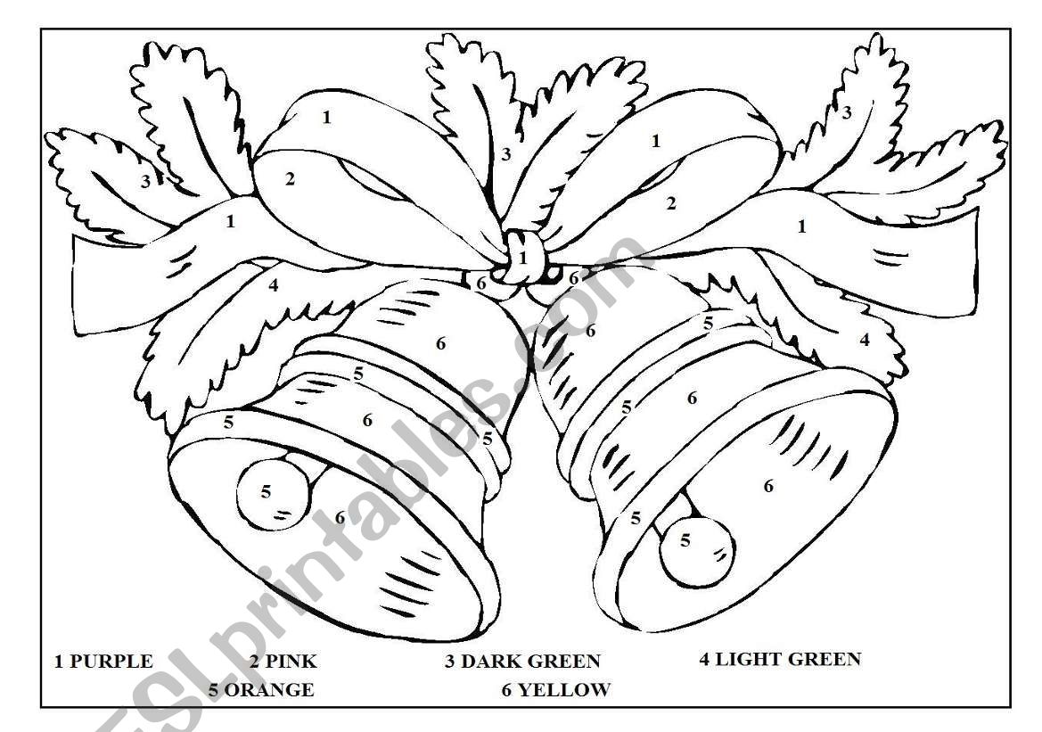 Christmas Bells Colouring Page