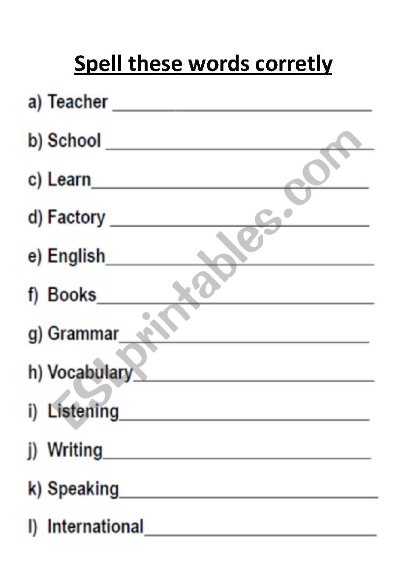 alphabet worksheet