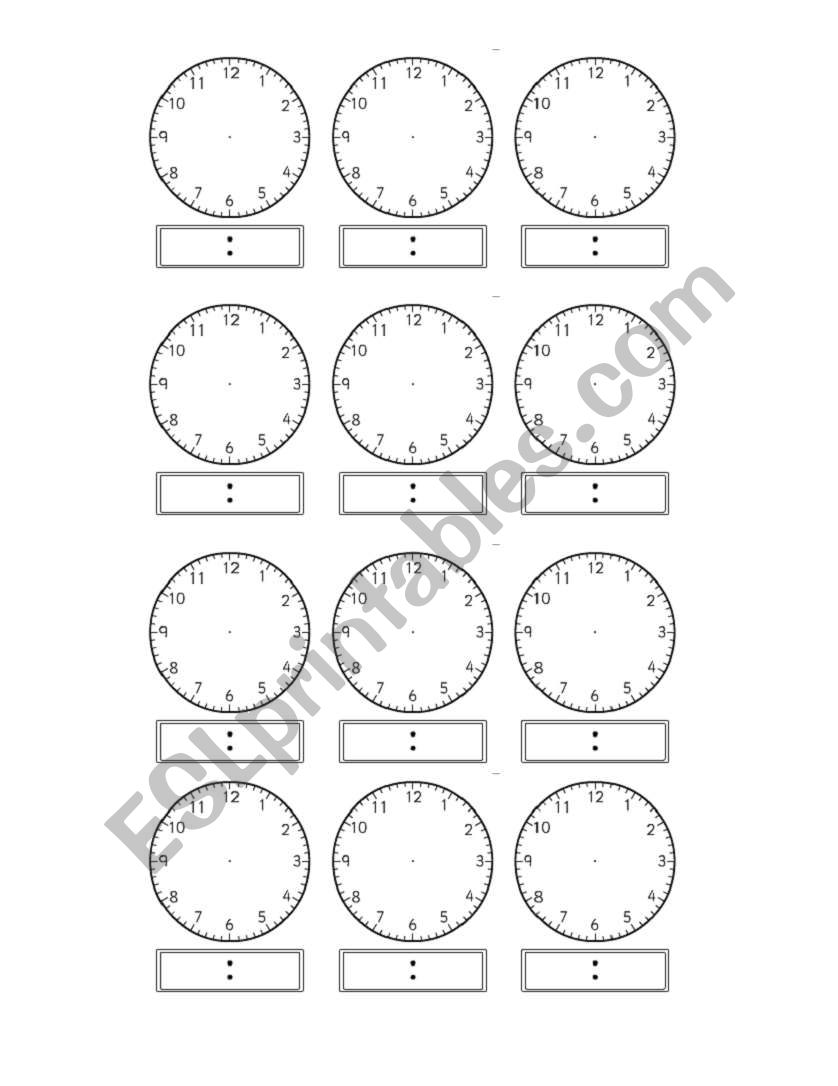 Analogue/Digital Time Template