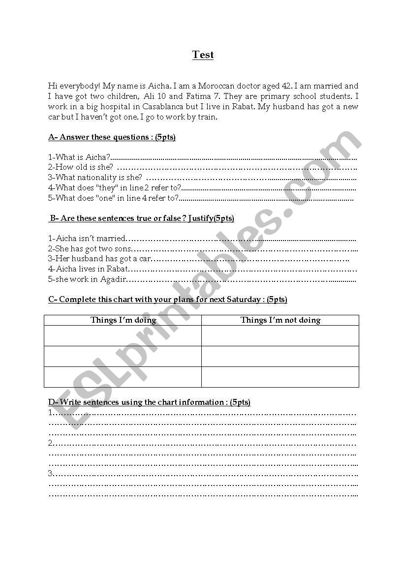 Hi everybody worksheet