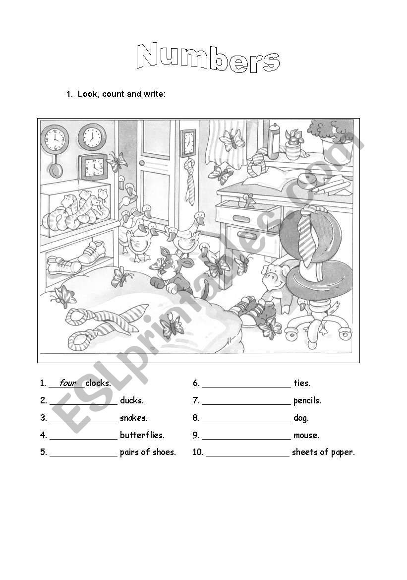 Count and Write worksheet