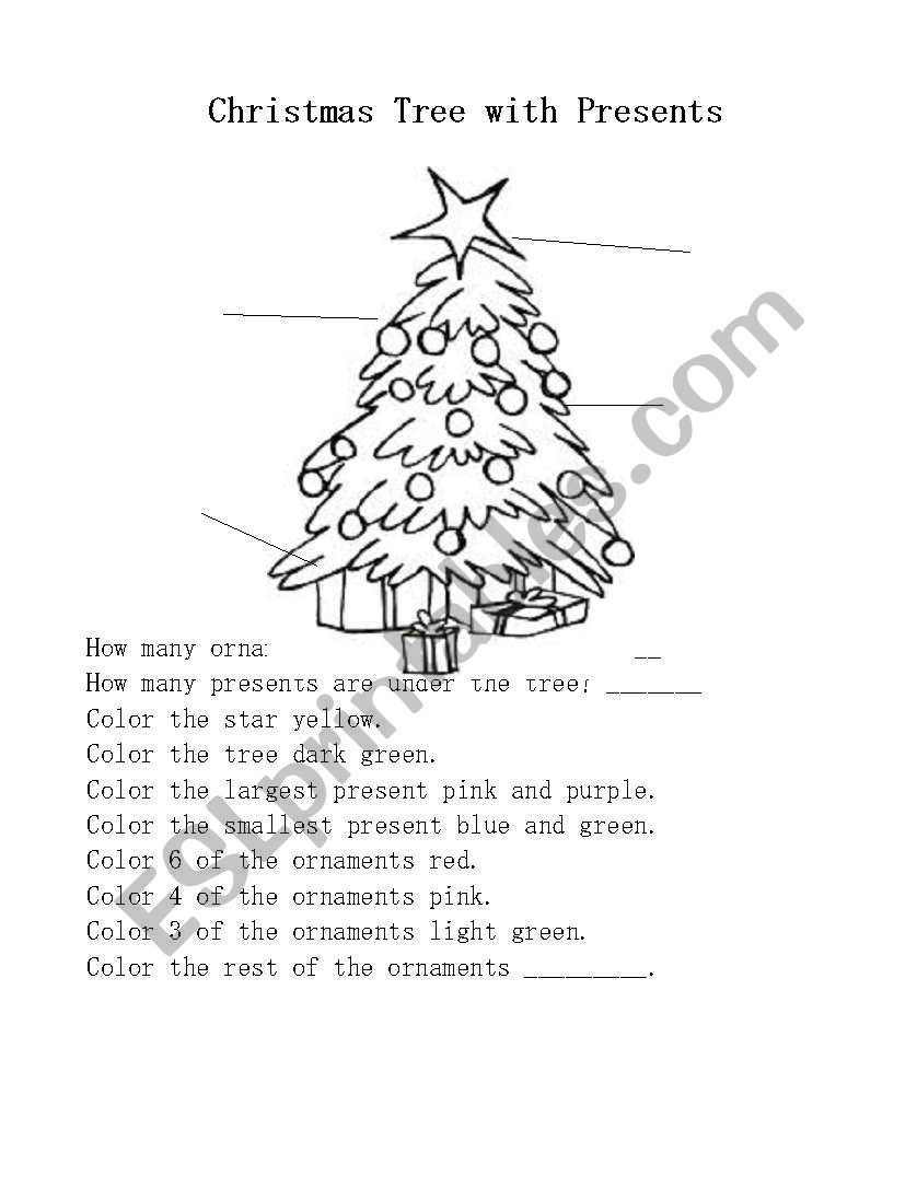 Christmas Tree Coloring Page worksheet