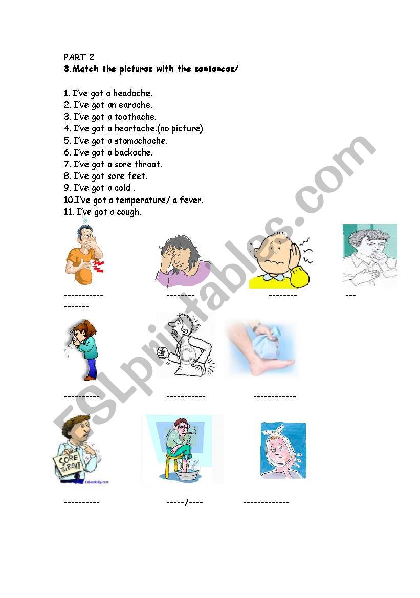 healty worksheet