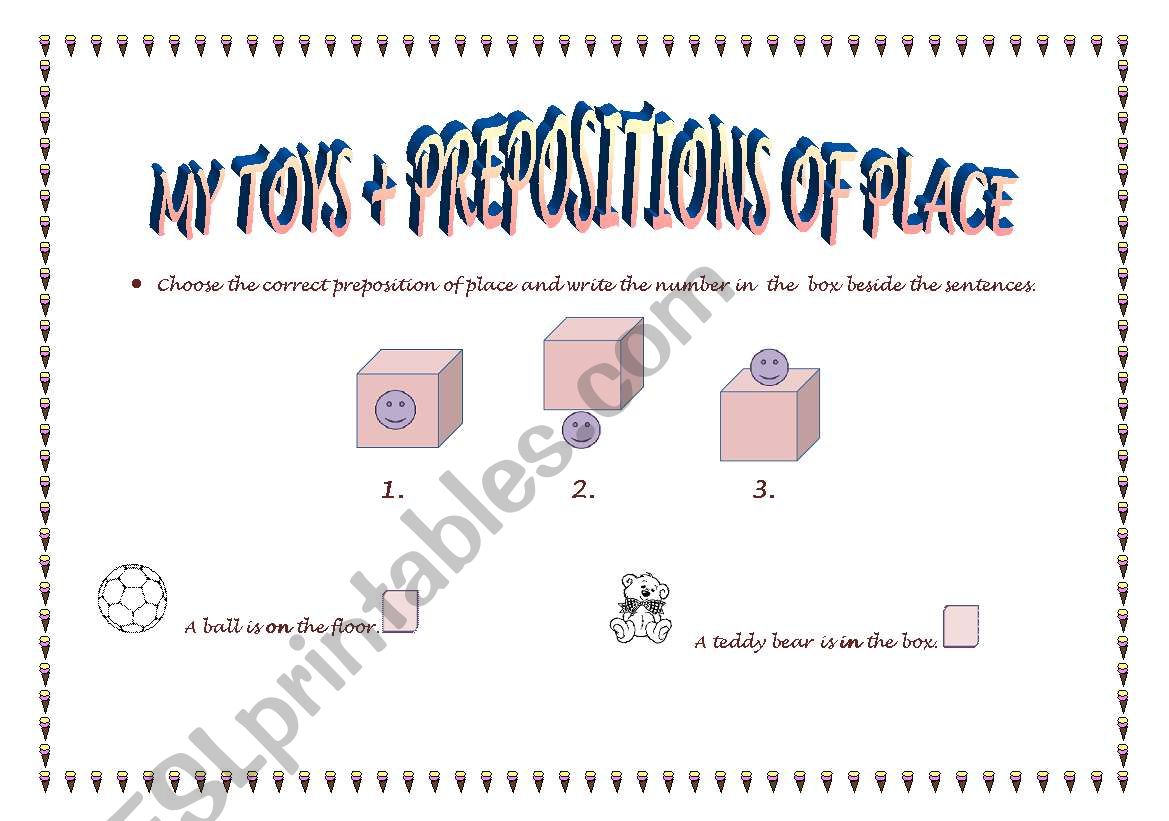My Toys + Prepositions of place