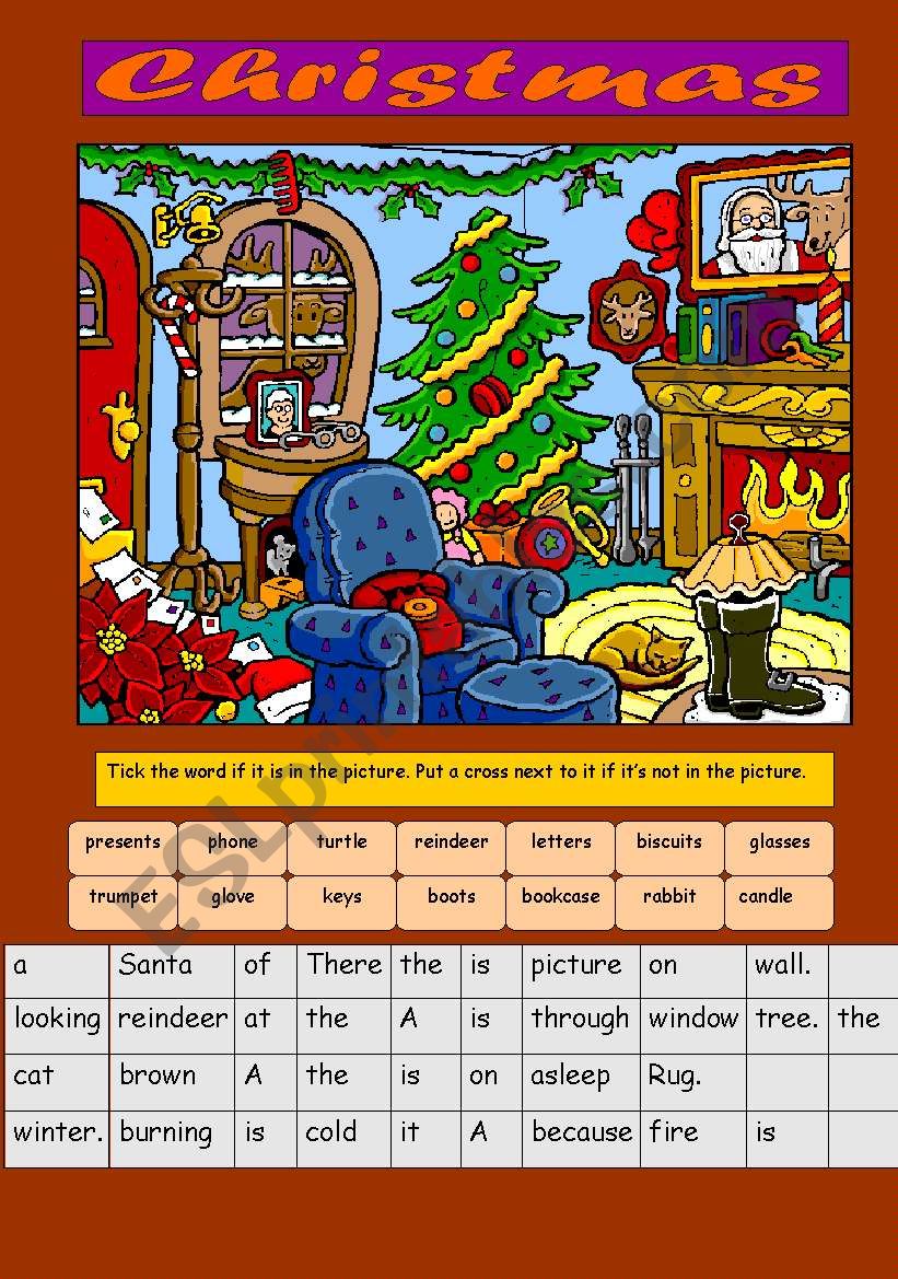 Christmas 2 pages worksheet