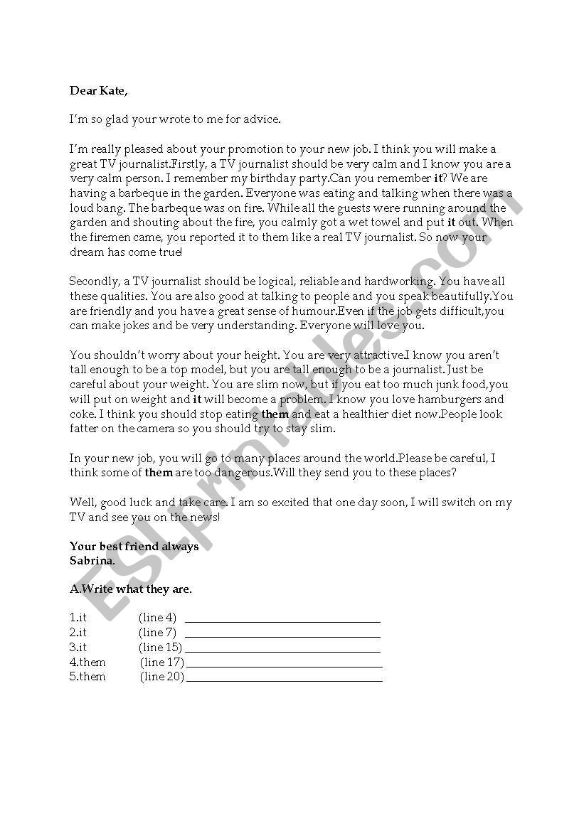 reading activity worksheet