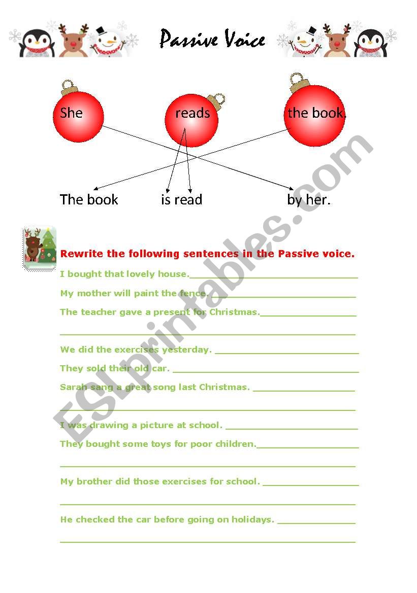 passive voice worksheet