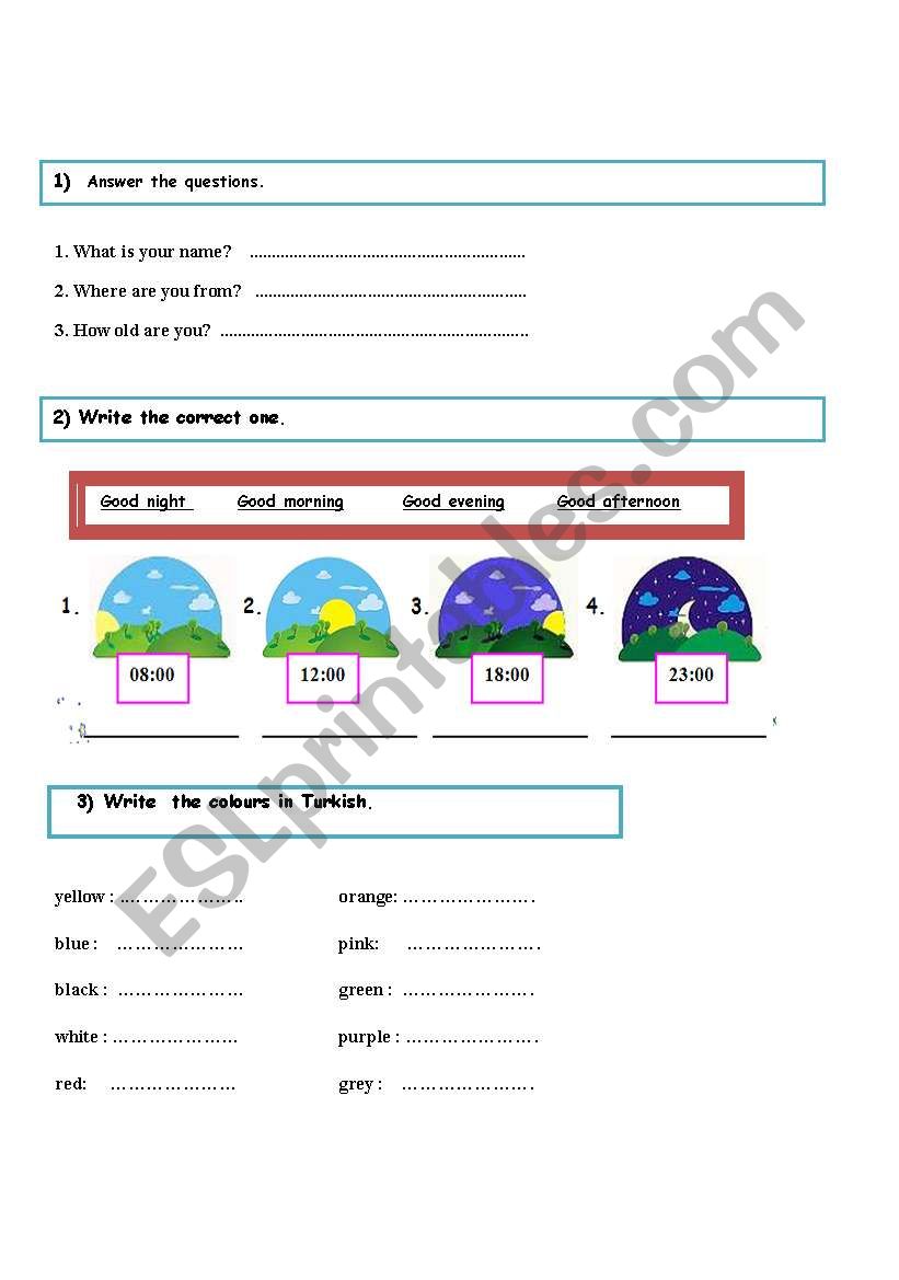 4th classes worksheet worksheet