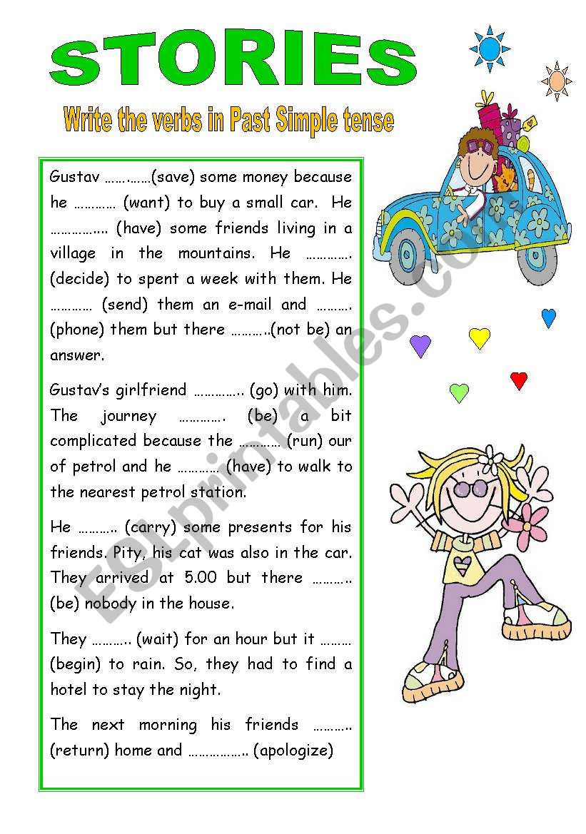 English Esl Worksheets Short Stories