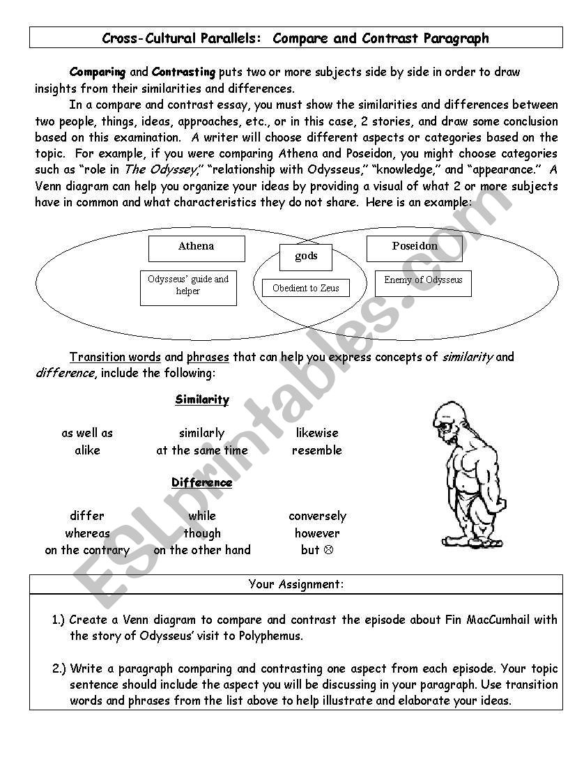 Odyseus Compare and Contrast worksheet