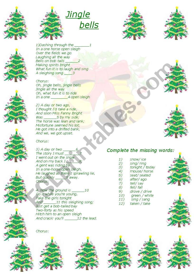 Jingle bells worksheet