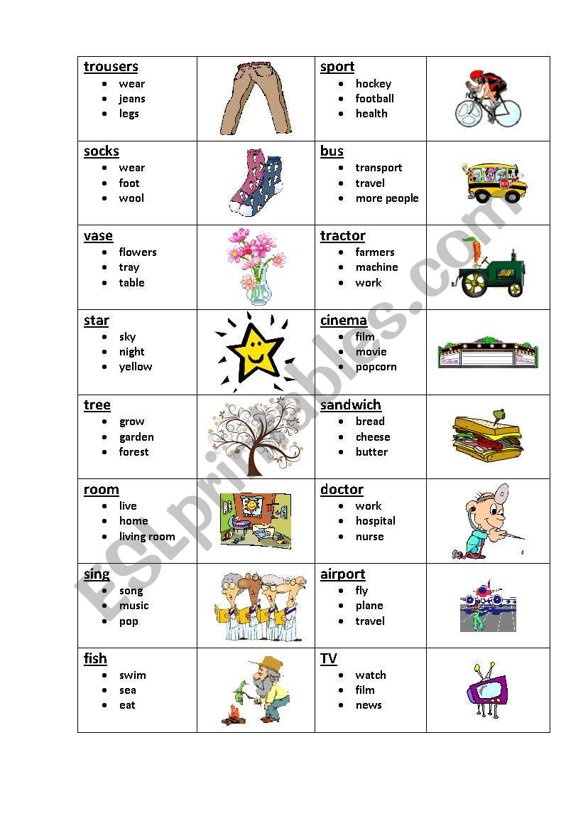 Taboo 7 (7/8) worksheet