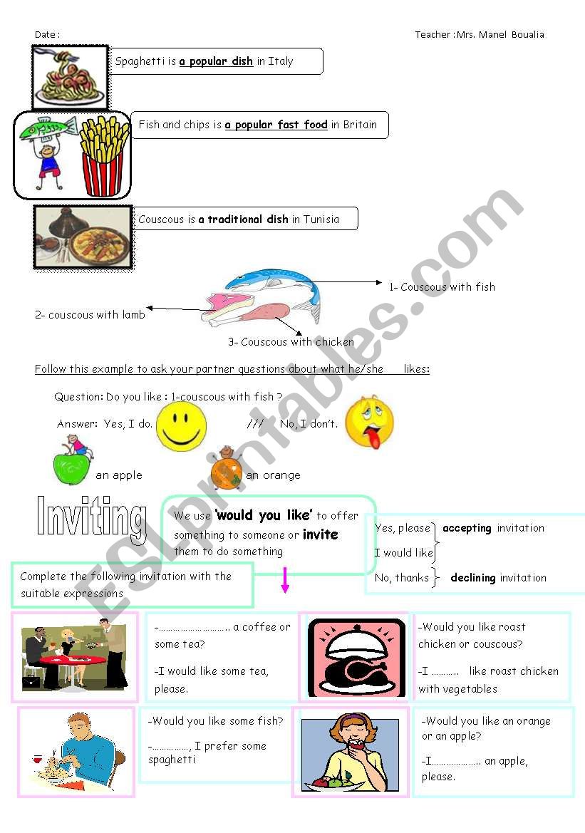 PART2 TIME FOR LUNCH  worksheet