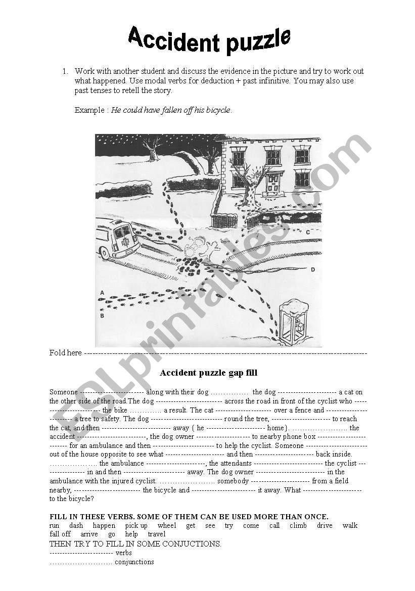Accident puzzle worksheet