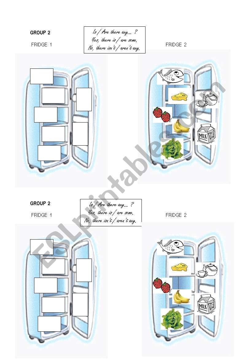 fridge n2 group work vocab food + some / any