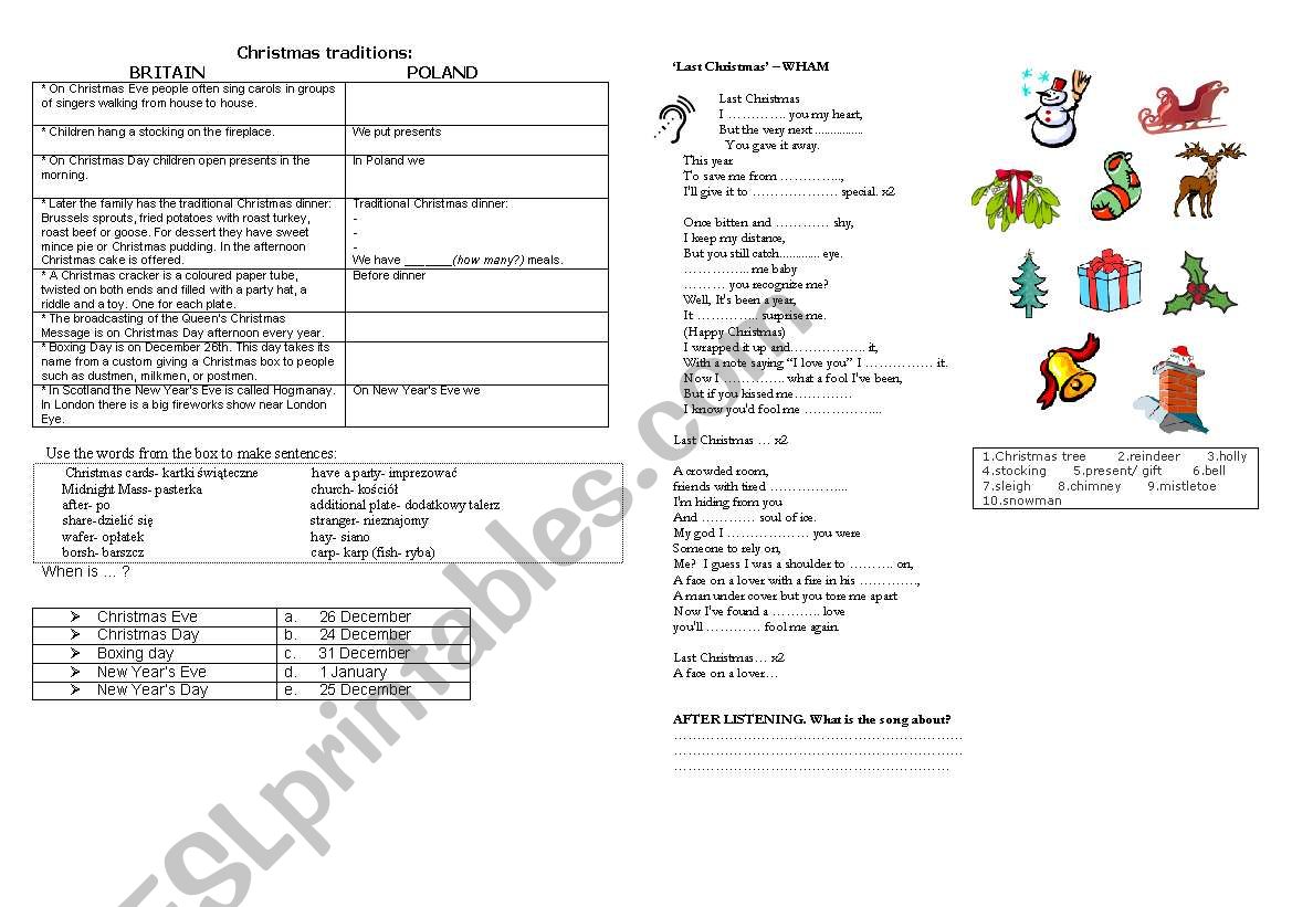 Christmas in England and Poland- traditions