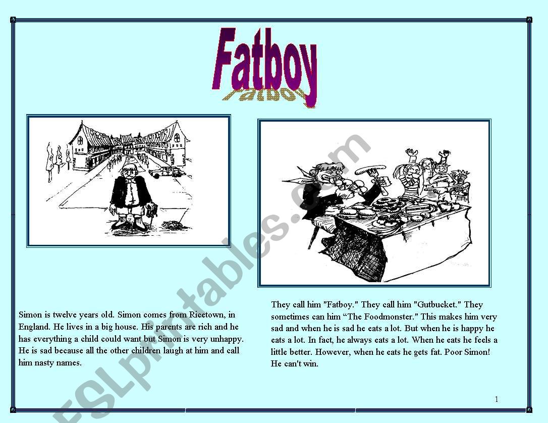 Fatboy: A reading worksheet