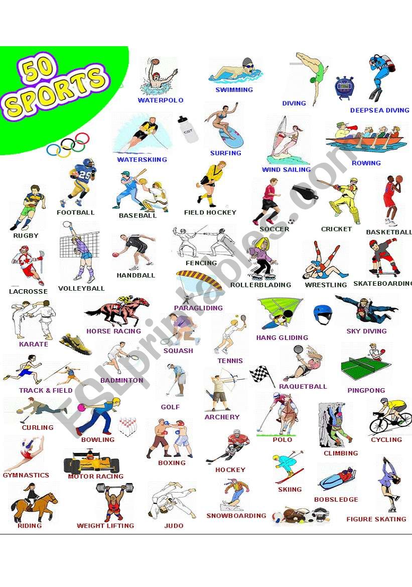 50 SPORTS - WOW  worksheet