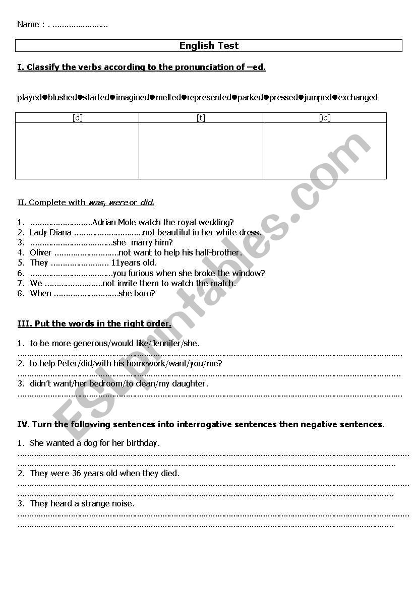 GRAMMAR worksheet