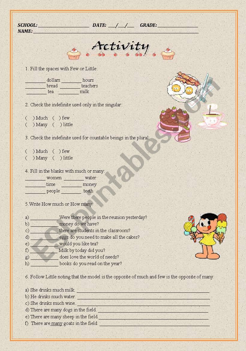 indefinites worksheet