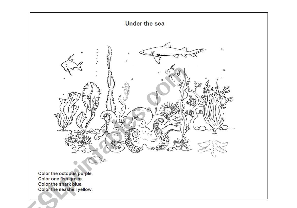 Under the sea worksheet