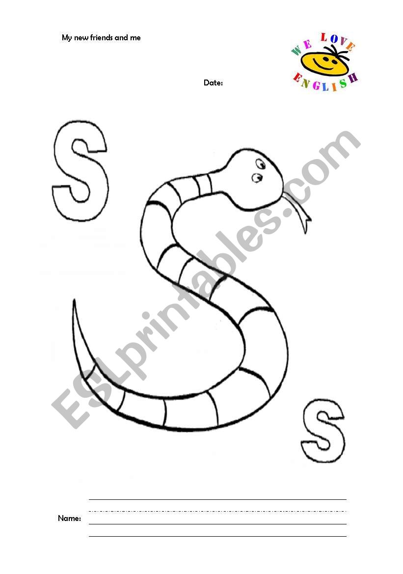 letter s worksheet