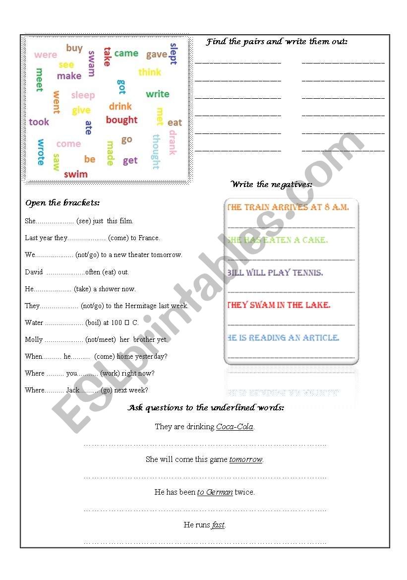 Grammar exercises worksheet