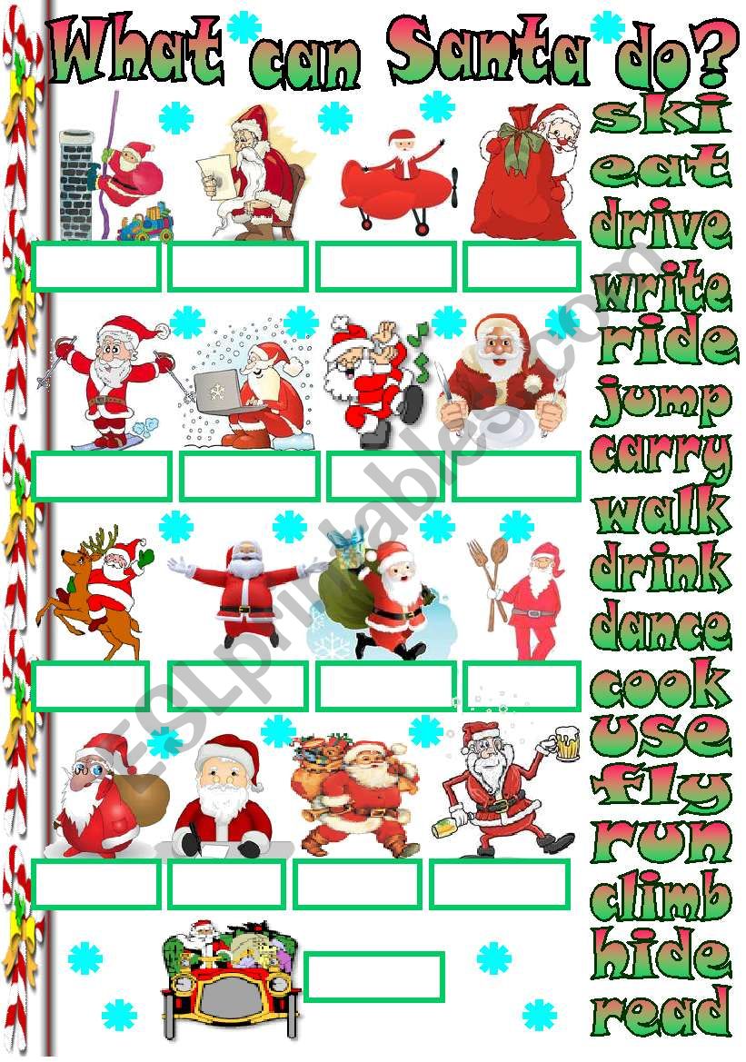 What can Santa do? worksheet