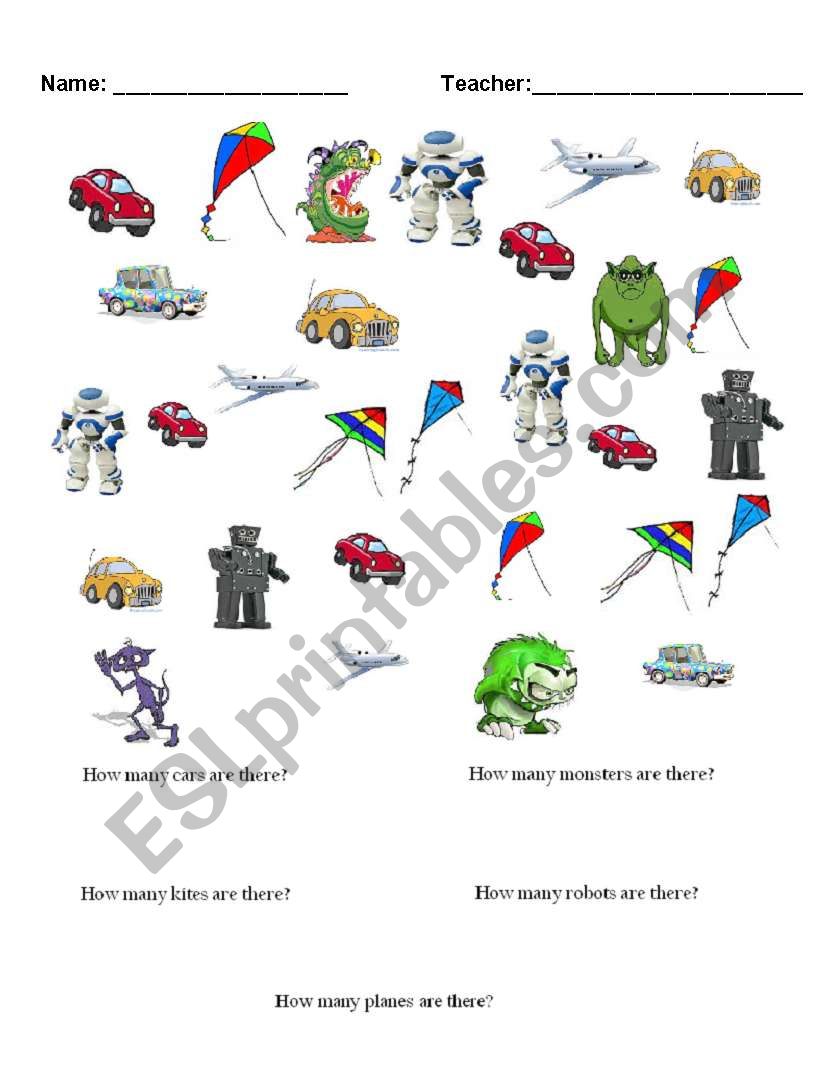 How Many Toys? worksheet