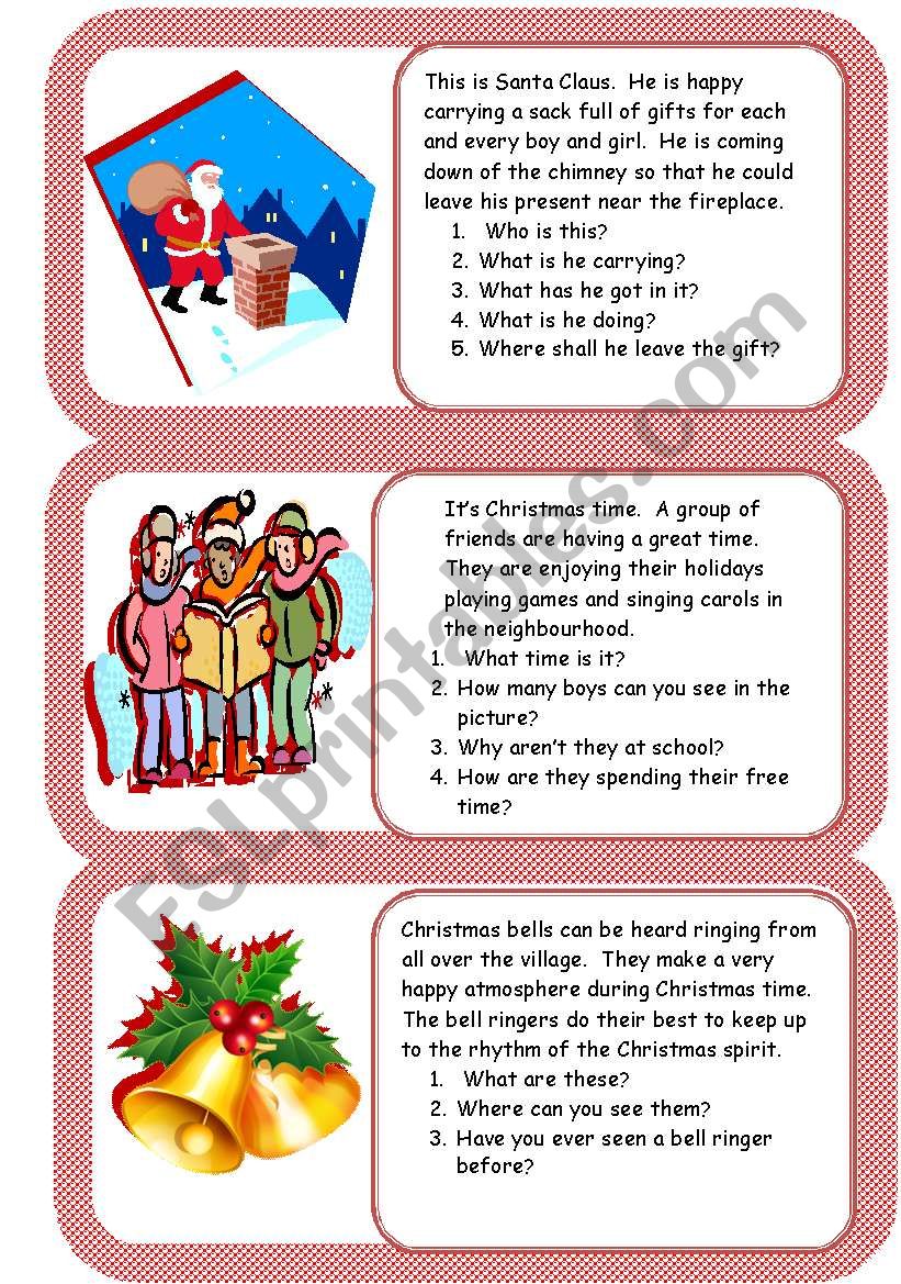 Christmas time mini comprehensions