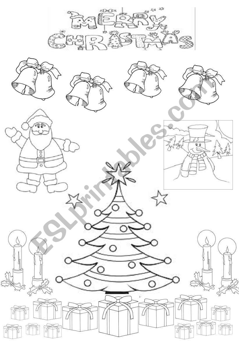 CHRISTMAS COLOURING  worksheet