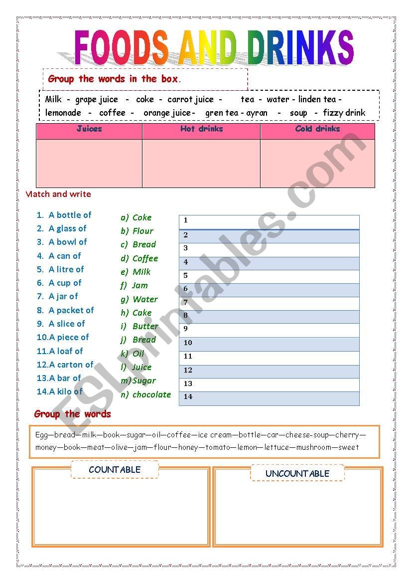 fruits worksheet