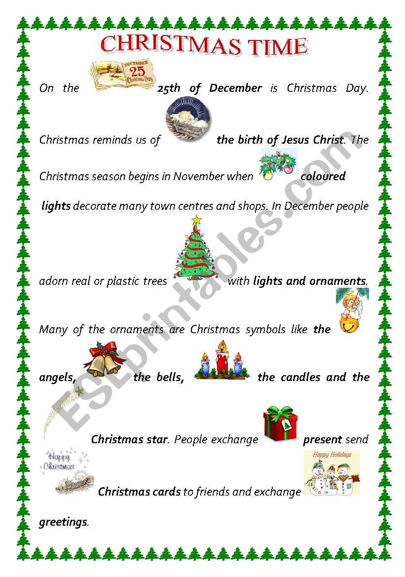 CHRISTMAS TIME worksheet