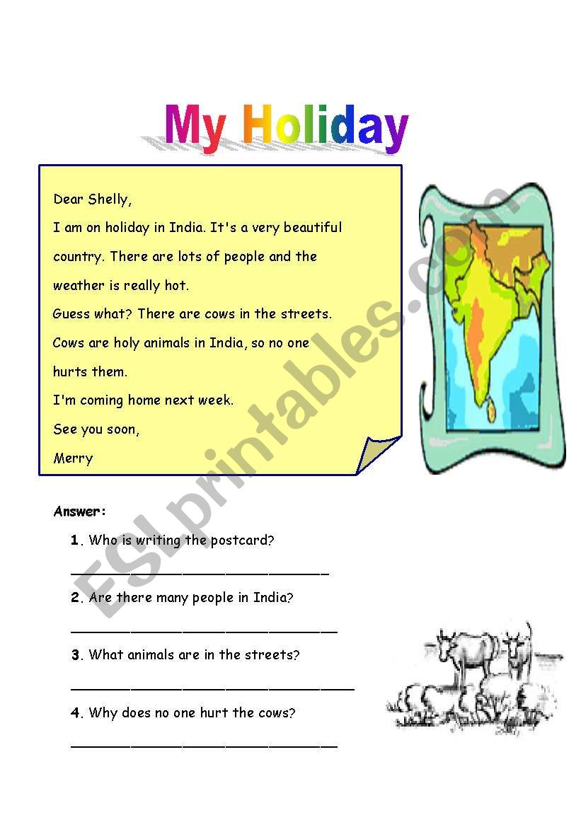 Pen pal worksheet