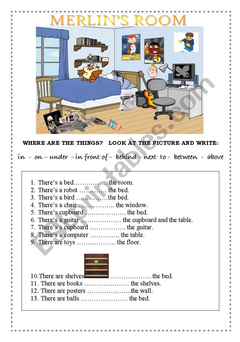 MERLINÂ´S ROOM  worksheet