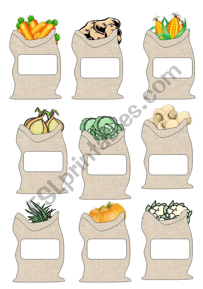 Vegetables 2 pages worksheet