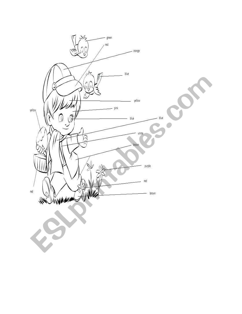 Colours worksheet