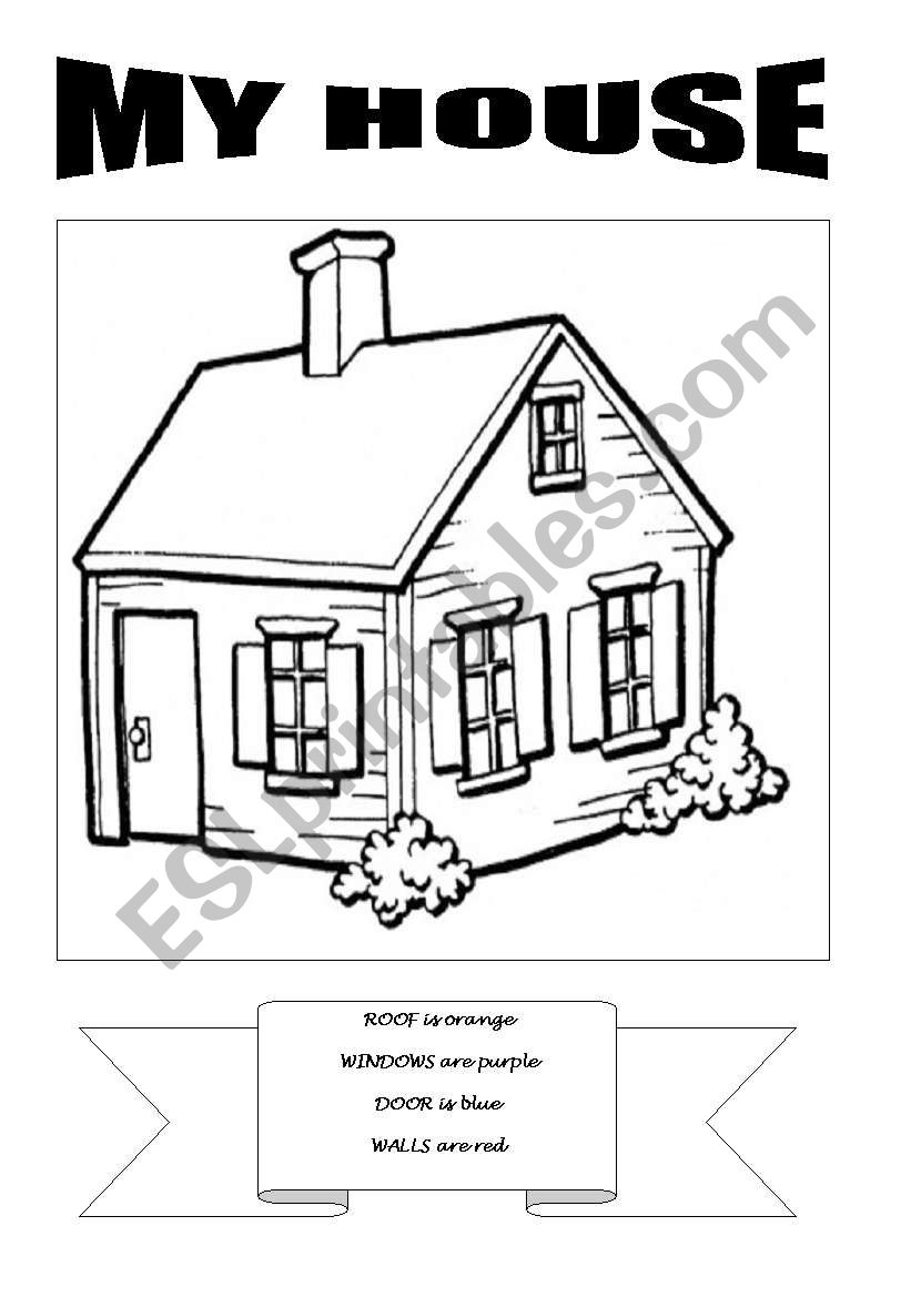 My House worksheet